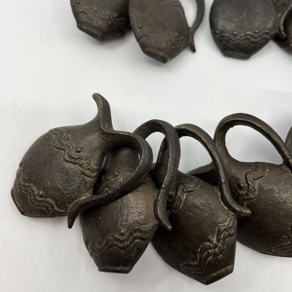 Vtg Solid Brass Distressed Pitcher Ewer Drawer Knobs‎ Pulls Set Of 14 Read 2" - Picture 7 of 13